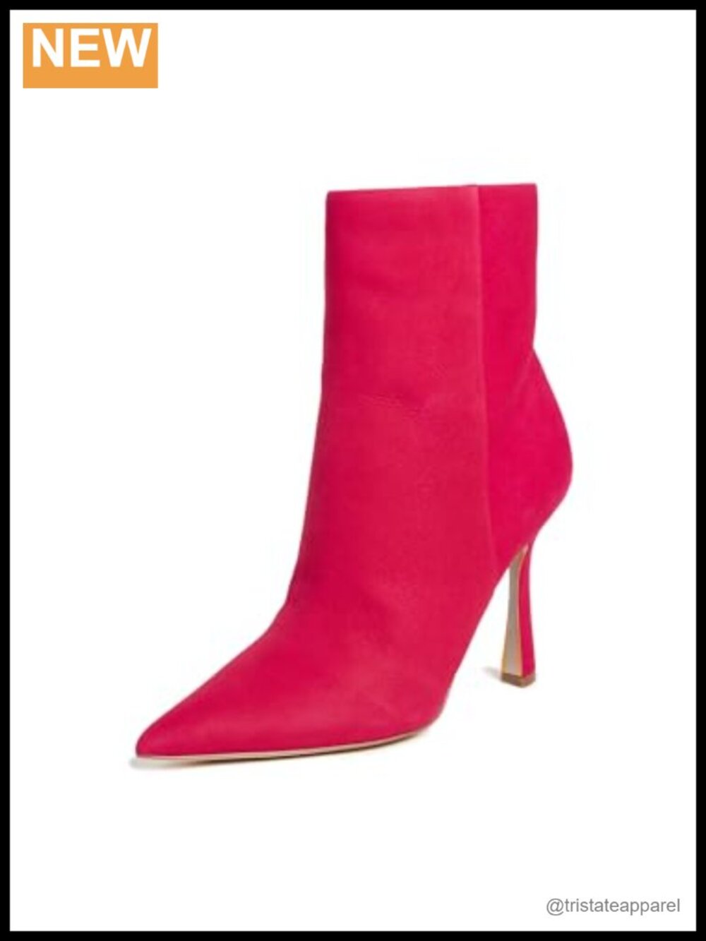Sam Edelman Ella Ankle Bootie Stiletto Heel Pointed Toe Leather Women's Boots